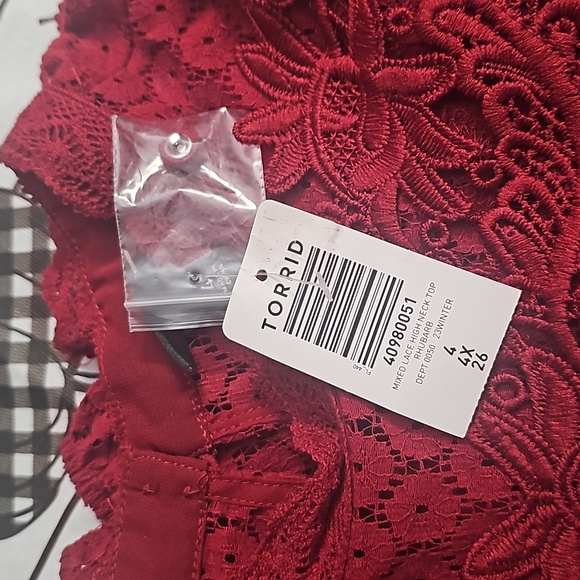 Torrid Lace High Neck Blouse - Picture 3 of 4
